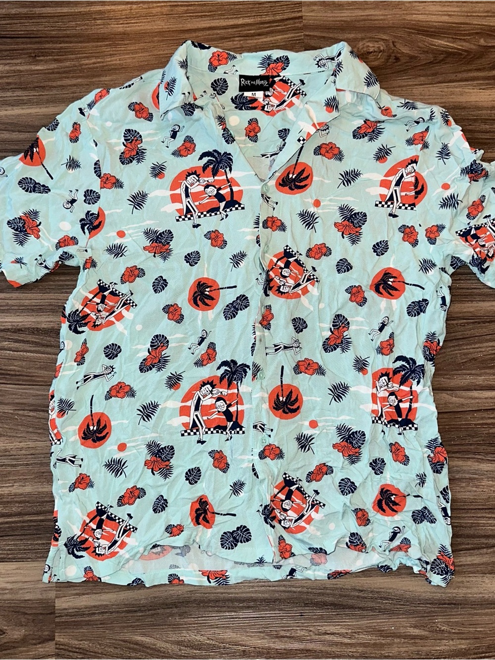 Rick and Morty Tropical Woven Button-Up - BoxLunch Exclusive